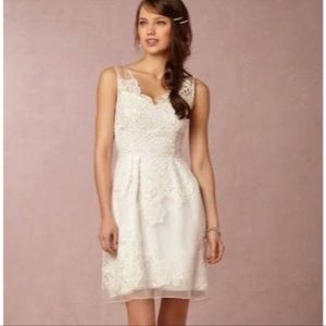 Yoana Baraschi Celestina‎ Ivory Embroidered Silk Mini Dress